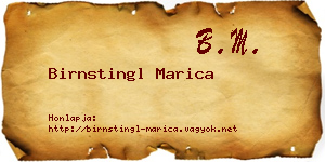 Birnstingl Marica névjegykártya